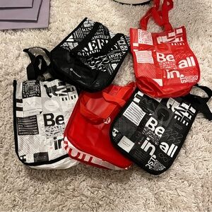 Stylish Red and Black shopping bag from lululemon